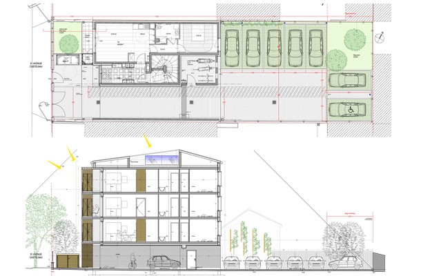 Drancy - Construction de 7 logements locatifs sociaux - plan